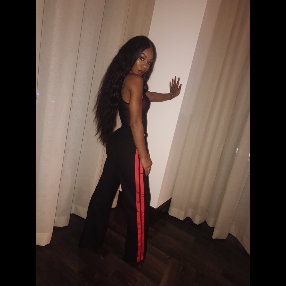 Express Black and Red Pants